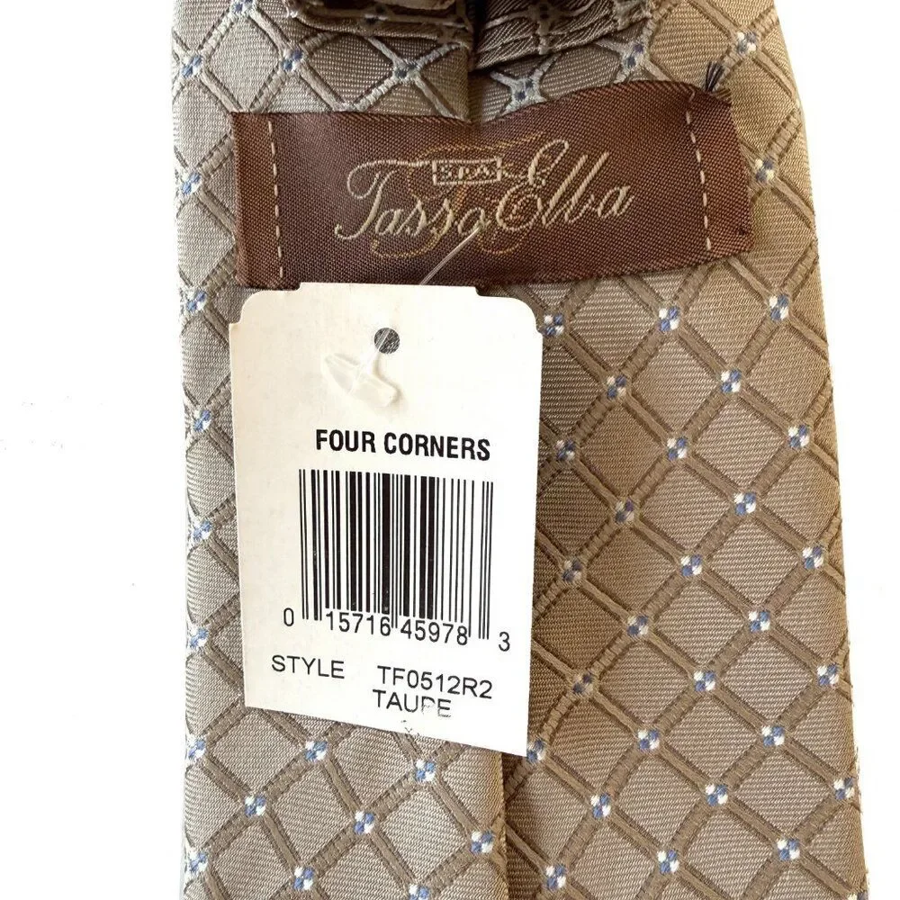 Tasso Elba Parisi Grid Silk Tie NWT
